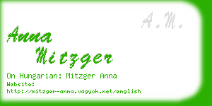 anna mitzger business card